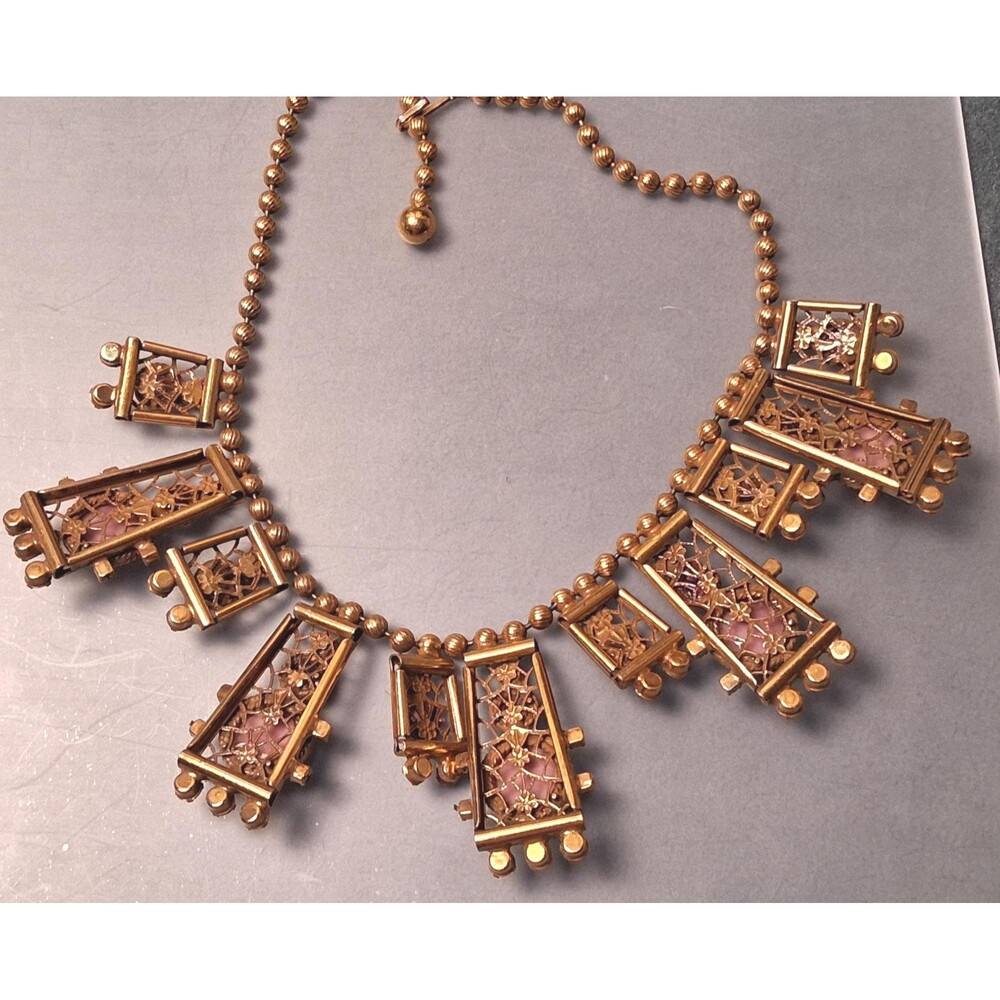 Juliana Moroccan Matrix Necklace Amethyst Carnelian Glass - Picture 11 of 14